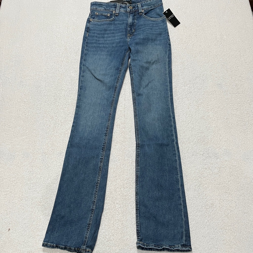 NWT!! Ralph Lauren High-Rise Boot Leg‎ Comfort Stretch Jeans Size: 2